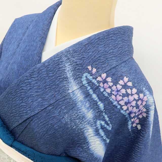 美品 金通し 正絹 絞り“壮麗な美しさで語り掛ける桃源郷”訪問着 U-32