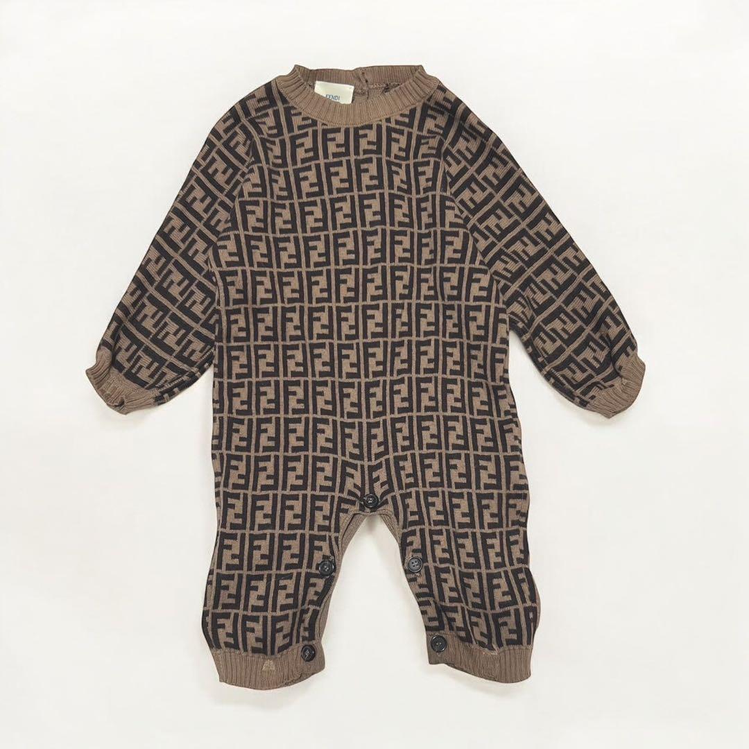 FENDI フェンディ ロンパース ズッカ 総柄 1M カシミヤ混 FENDI フェンディ ロンパース ズッカ 総柄 1M カシミヤ混 FENDI