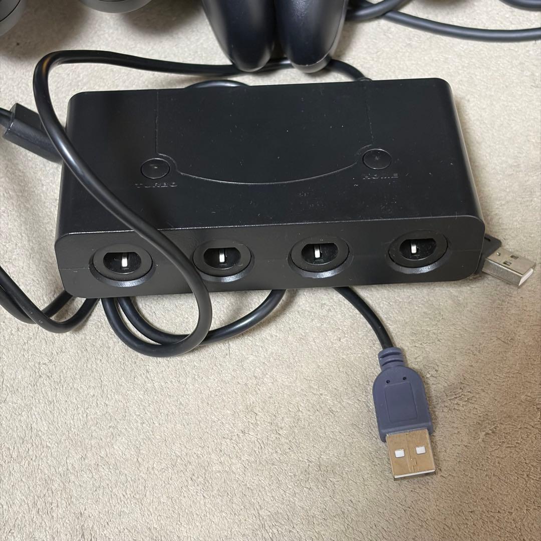 3個セット ゲームキューブ コントローラ 接続タップ スマブラブラック