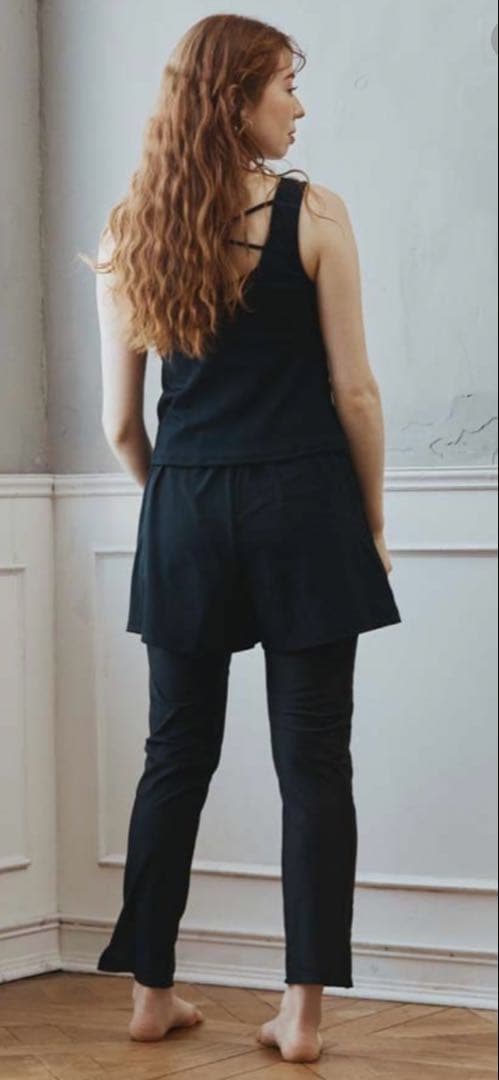 ポケット付きハーフジップラッシュパーカー＋リブタンキニ水着+