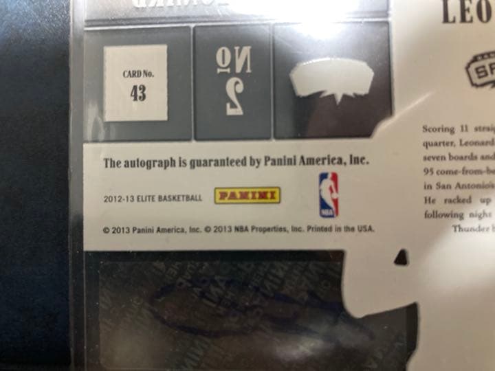 PANINI カワイ•レナード サイン入りルーキーカード - メルカリ