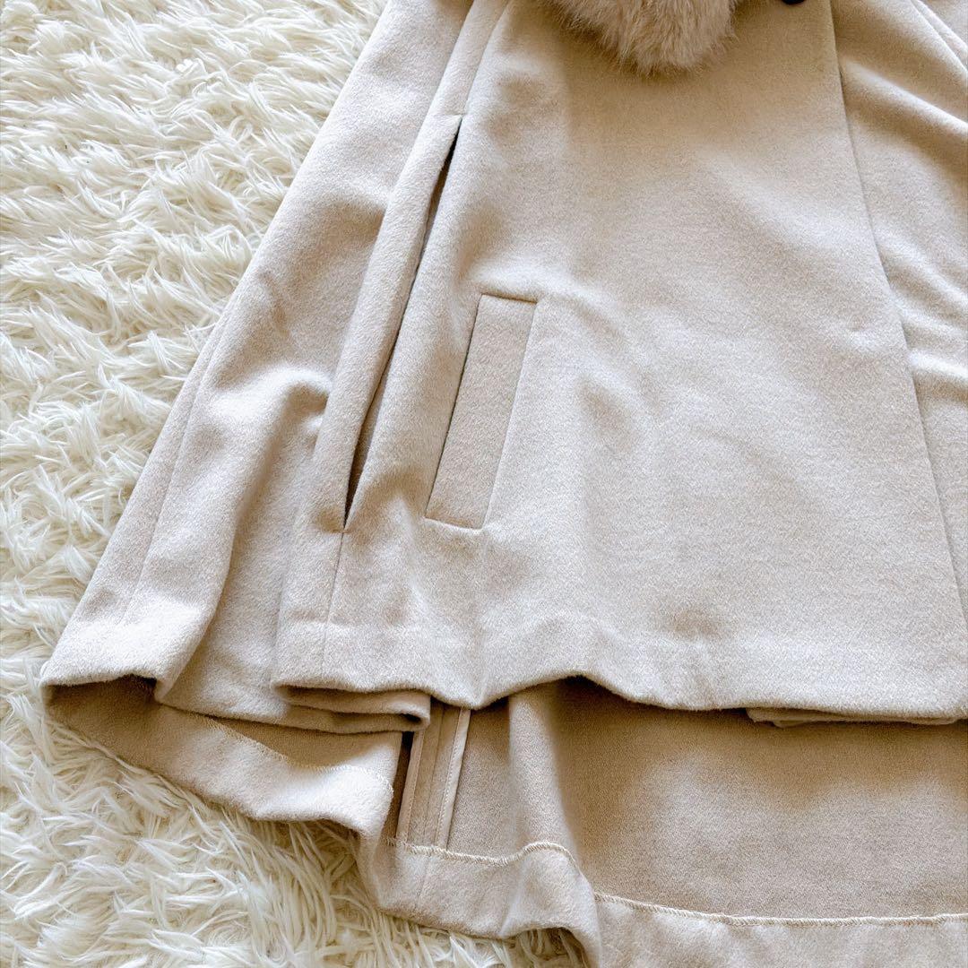 2024年モデル✨スナイデル ショートケープ コート ポンチョ ファー付