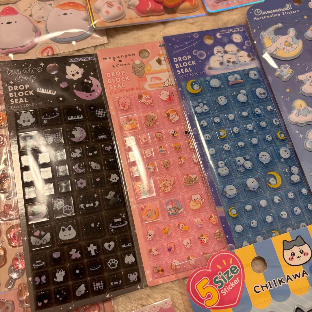 ボンボンドロップシール 肉球 タイル マシュマロ シール帳 シール交換