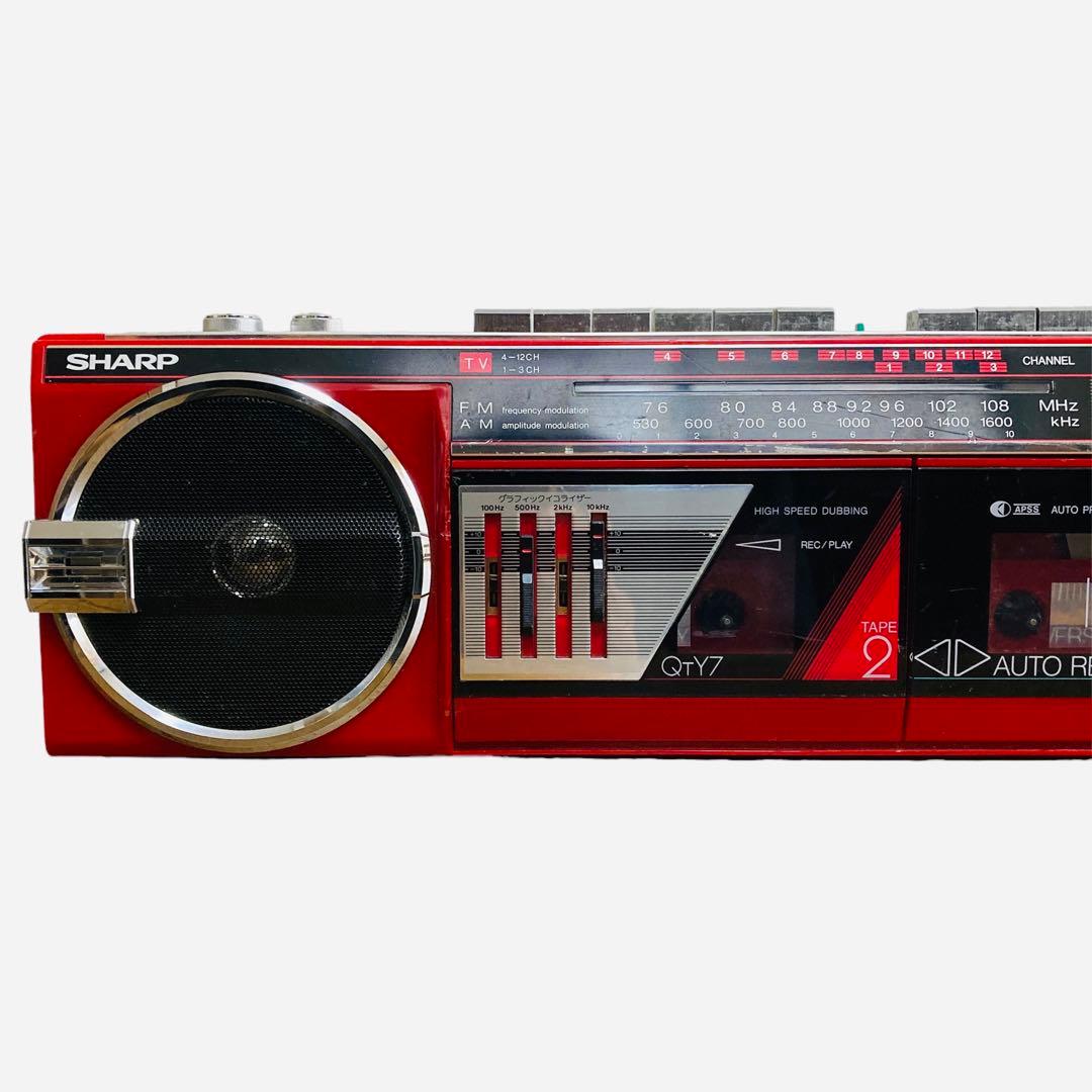 昭和レトロ】SHARP シャープ ダブルラジカセ QT-Y7 - メルカリ