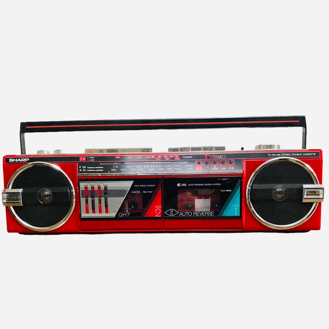 昭和レトロ】SHARP シャープ ダブルラジカセ QT-Y7 - メルカリ
