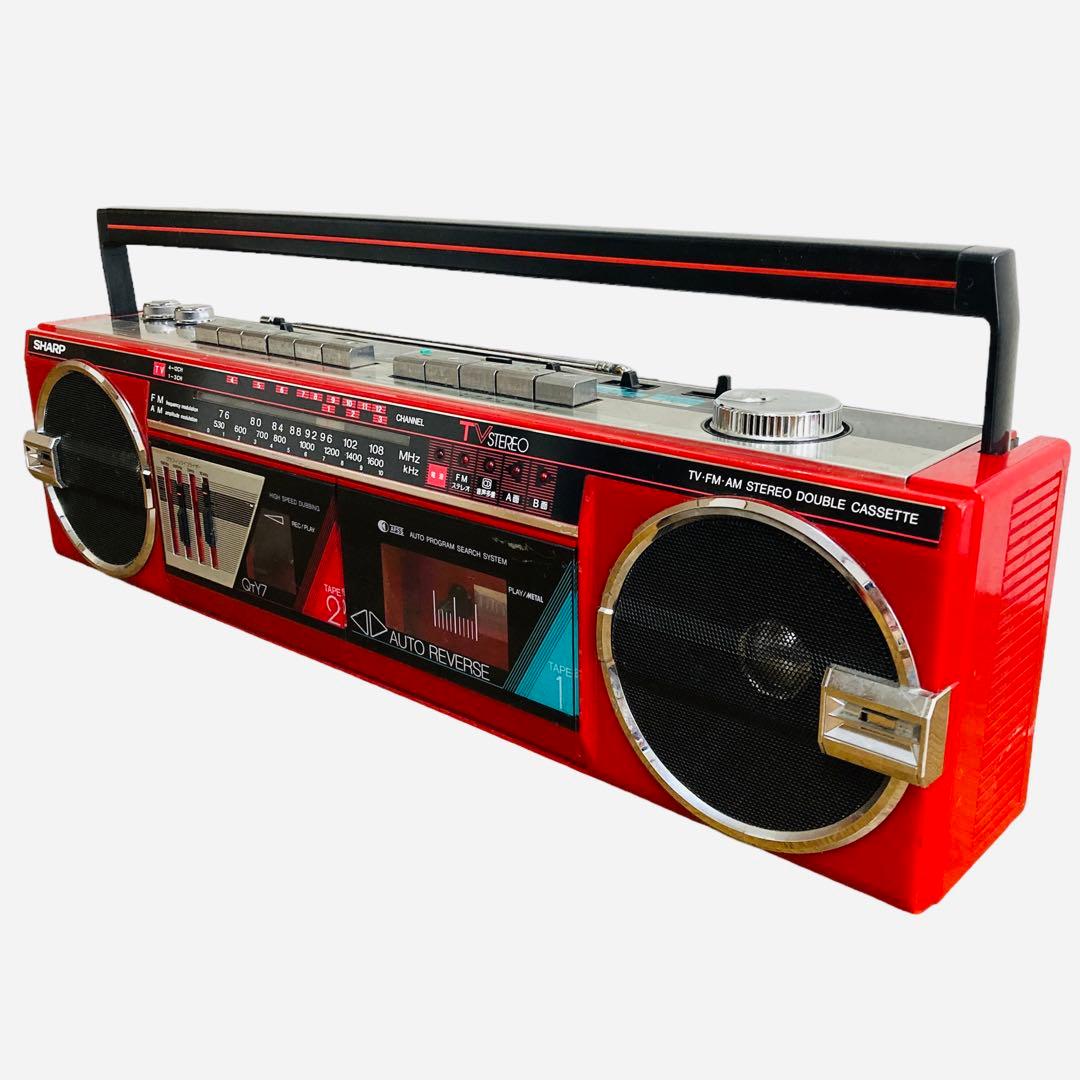 昭和レトロ】SHARP シャープ ダブルラジカセ QT-Y7 - メルカリ