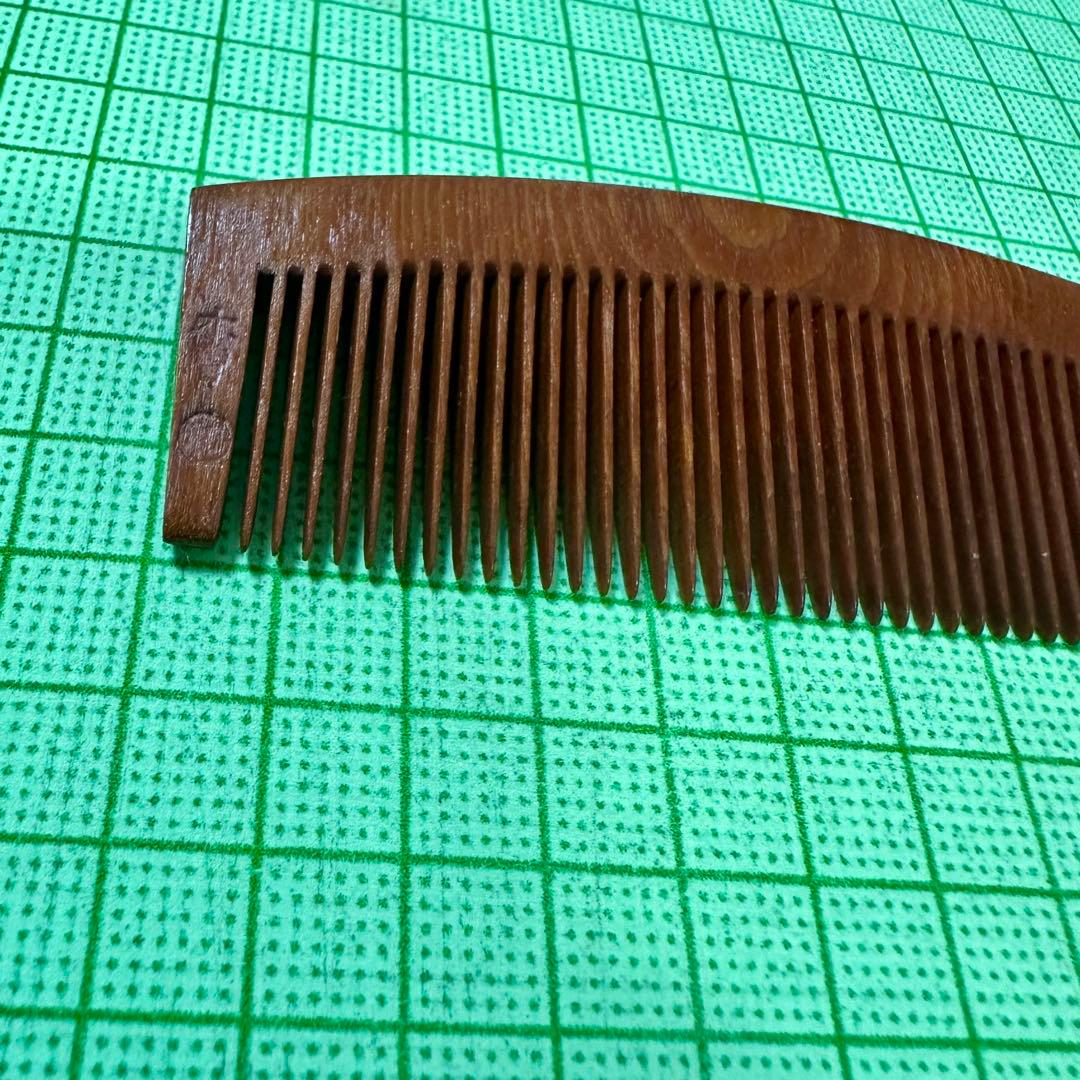 青柳和邦作 三十六屋 お六櫛工房 峰張 とき櫛 3.5寸 つげ 櫛 みねばり