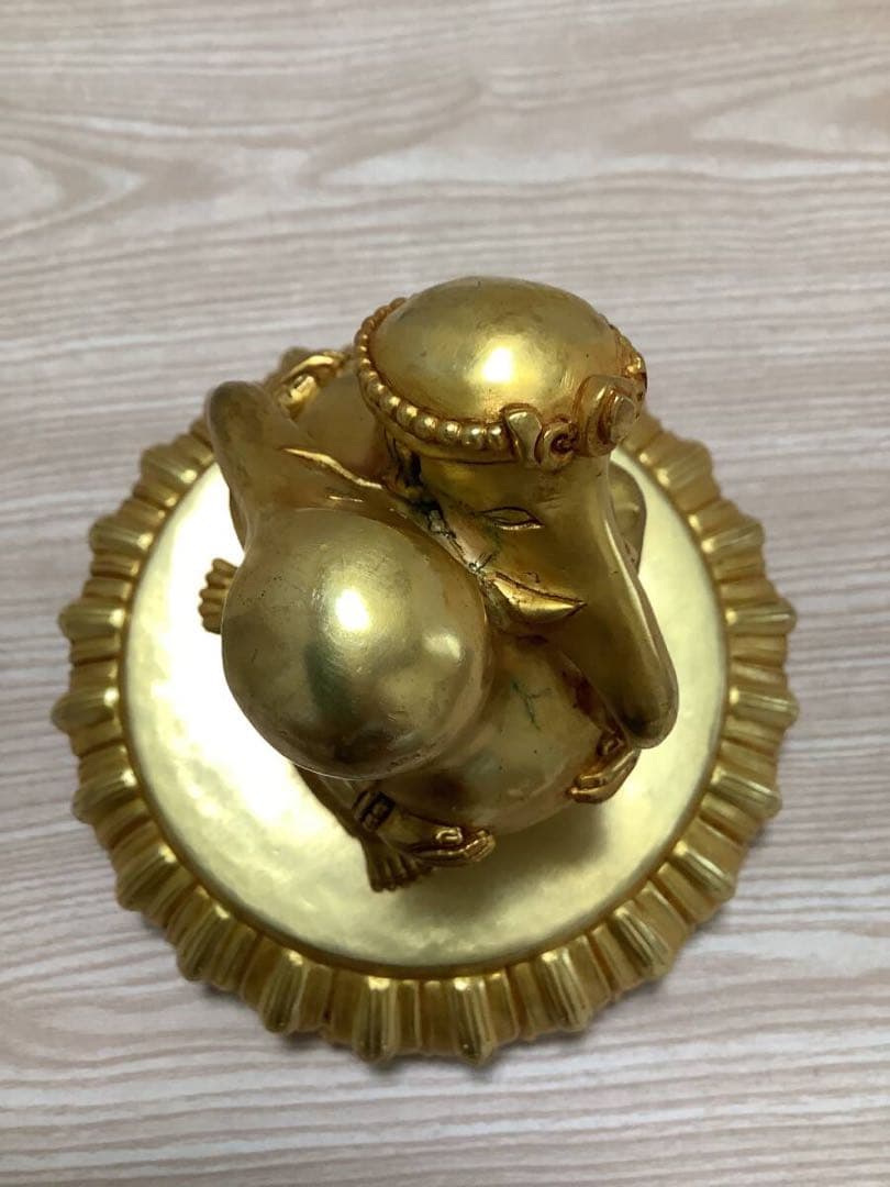 《 チベット密教　新品　1点物 》 オリジナル　鍍金　歓喜天　ガネーシャ　B