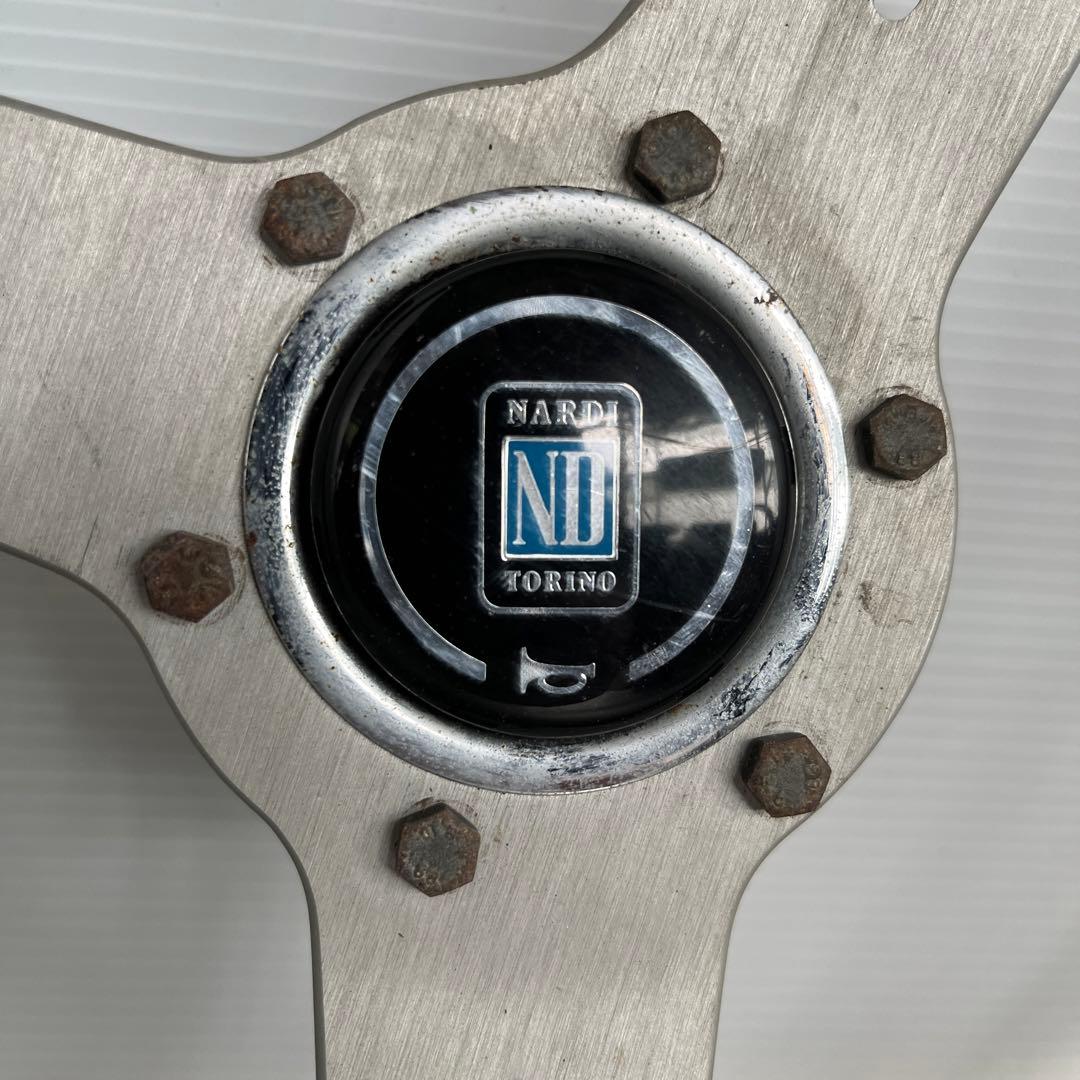 NARDI ナルディクラシックブラックレザー/シルバースポーク ホーン