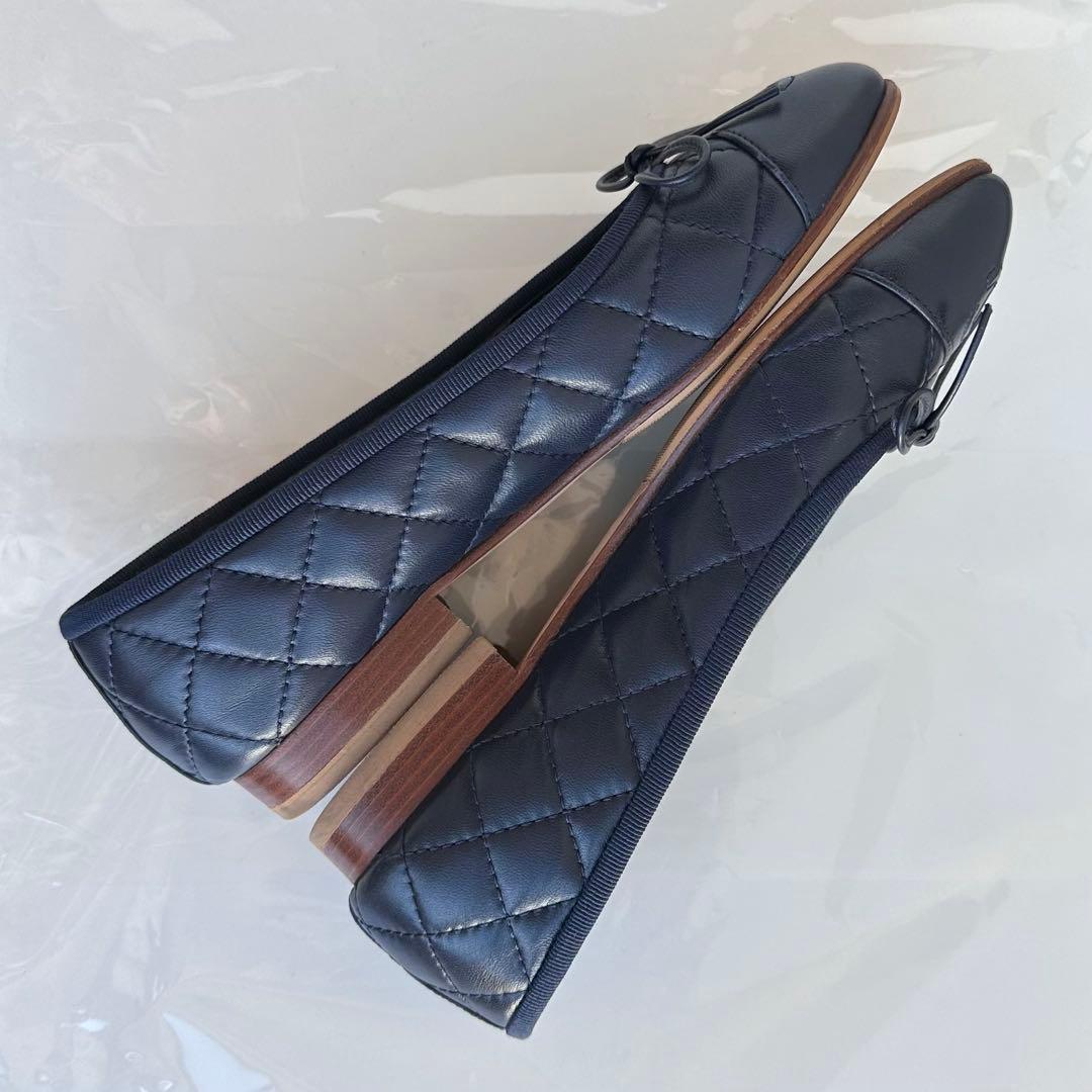 CHANEL シャネル ココマーク マトラッセ フラットシューズ バレリーナ