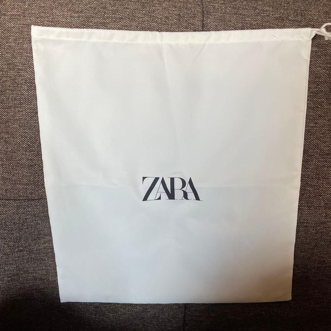 ZARA ショップ 袋 巾着 小 ホワイト - メルカリ