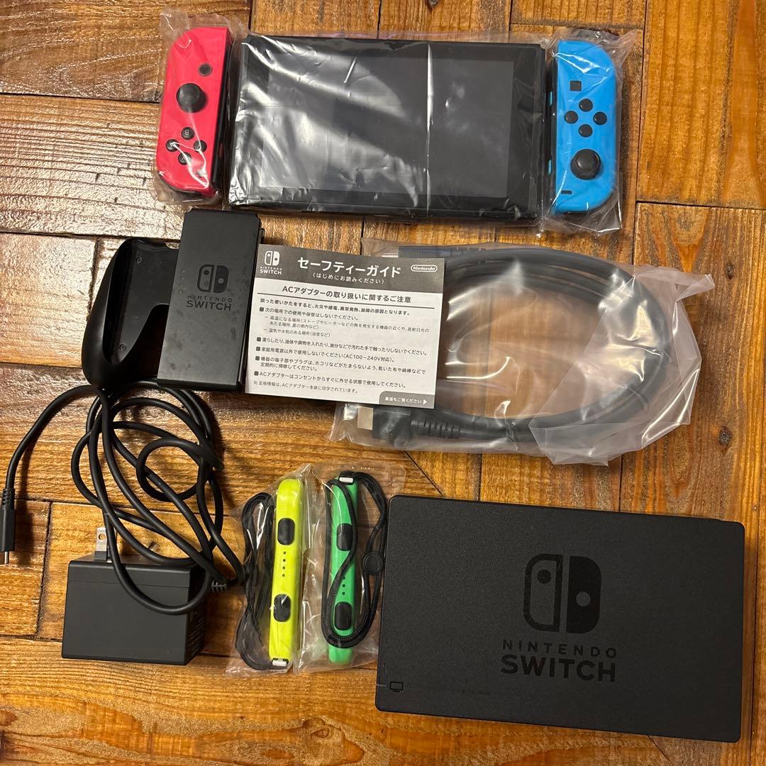 Nintendo Switch本体　ネオンブルー／レッド　SDカード128GB付 Nintendo Switch 「Nintendo Switch有機ELモデルJoy-Con(L)ネオン