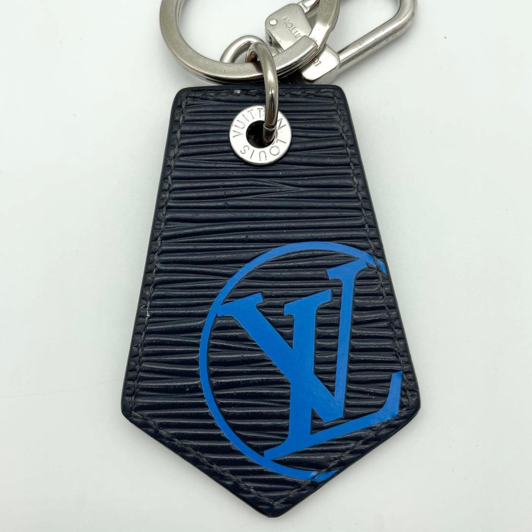 鑑定済・良品☆ルイヴィトン エピ キーホルダー アンシャッペ ブルー
