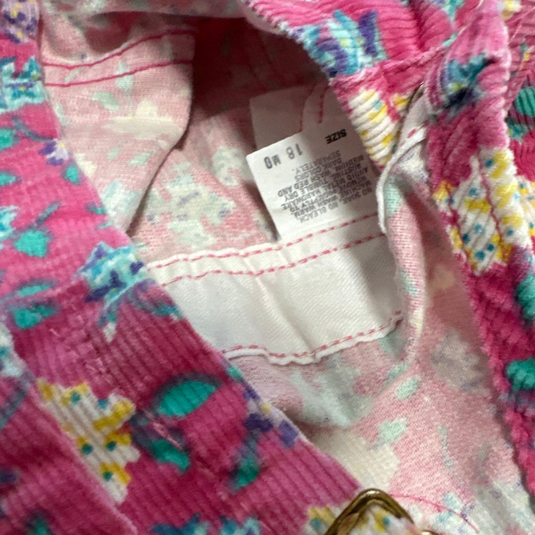 オシュコシュ 花柄オーバーオール 18m