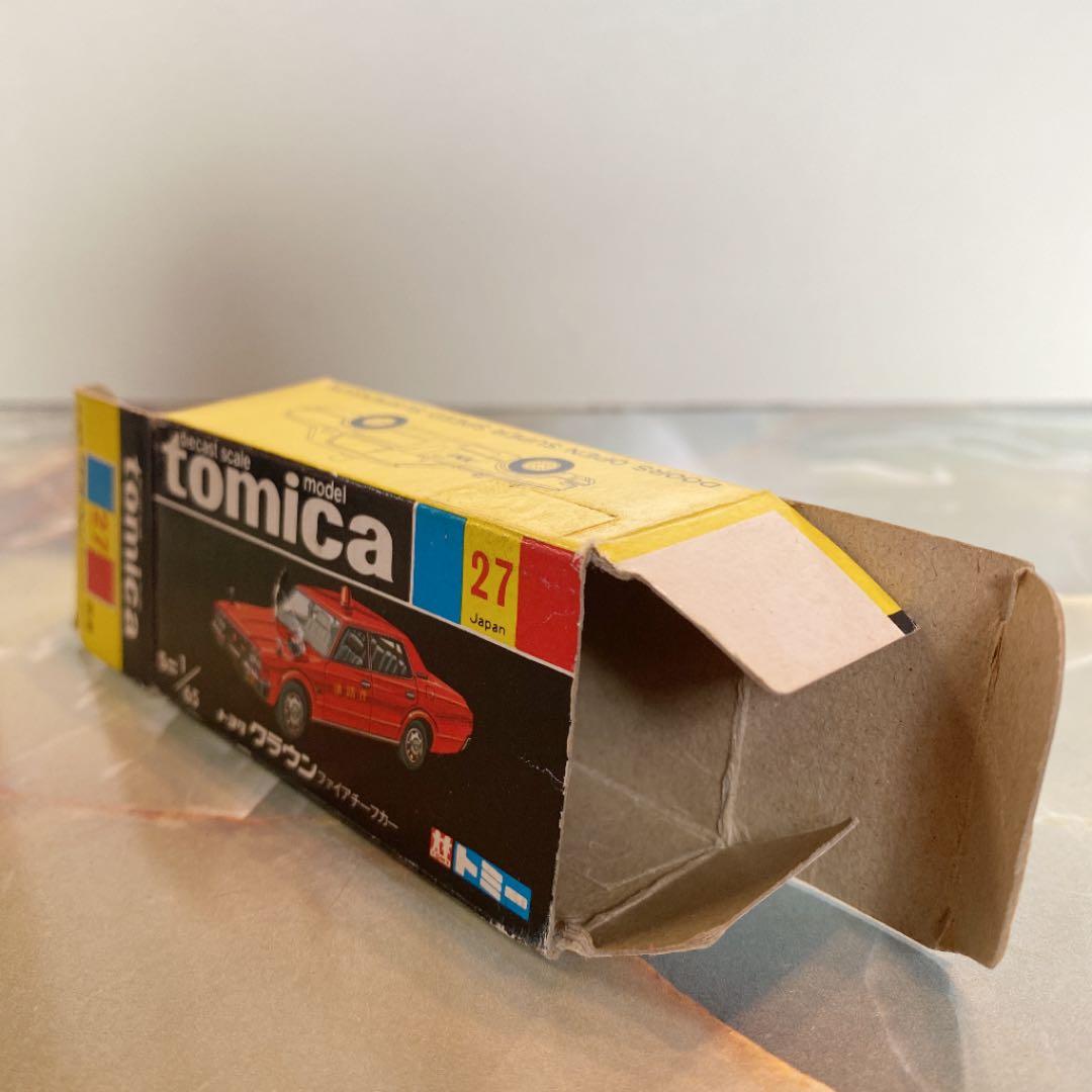 トミカNO.27 トヨタクラウンファイアチーフカー 1Eホイール 黒箱 日本