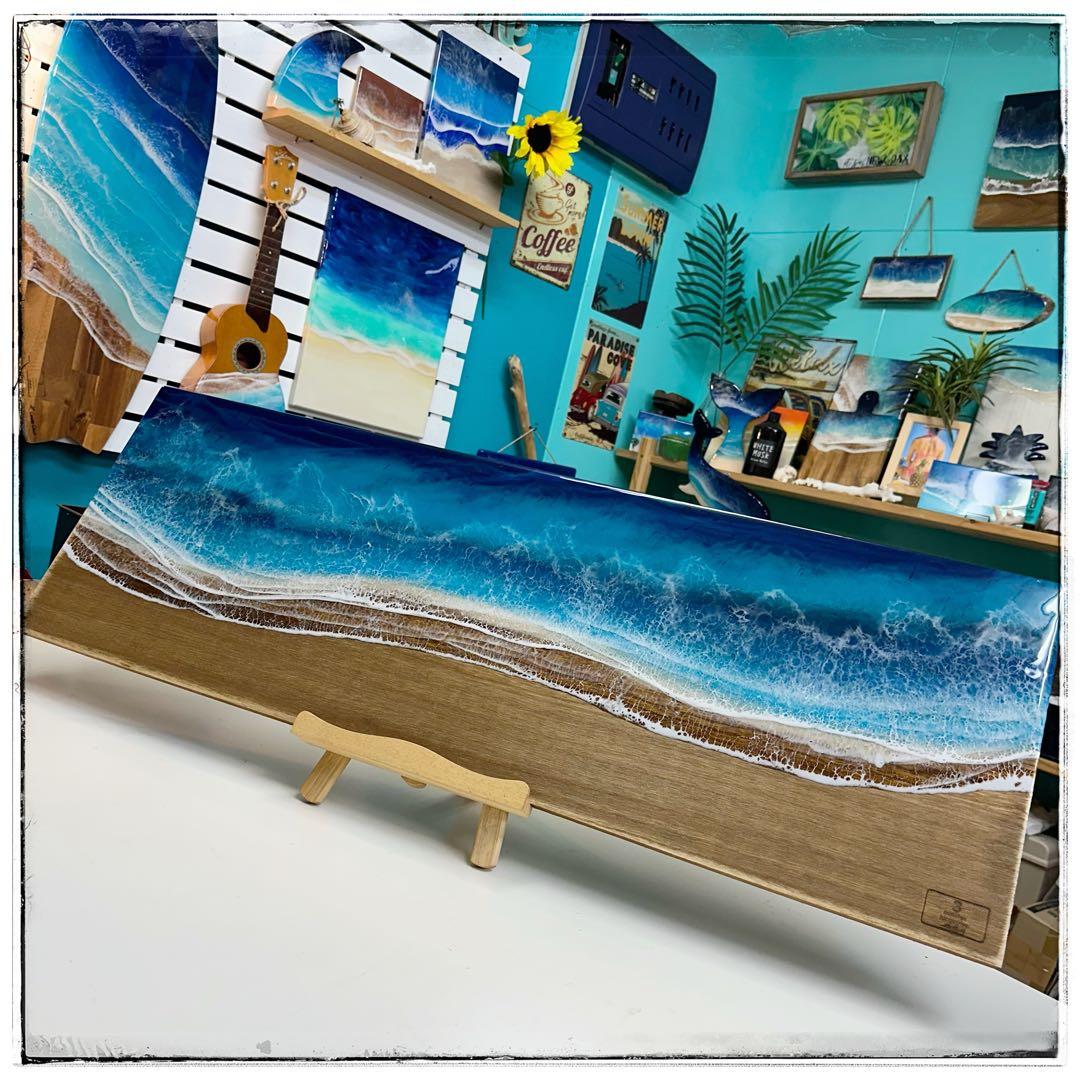 BIGサイズパネル No.177  オーシャンパネル　レジンアート　海アート 受注制作品】【A2サイズ】 木製パネル オーシャンレジンアート | Alpha