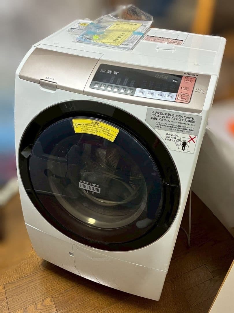 HITACHIドラム式洗濯乾燥機 BD-SV110BR【右開き】【給水弁交換済】 BD-SV110ER-W ドラム式洗濯乾燥機 ビッグドラム ホワイト [洗濯11.0kg