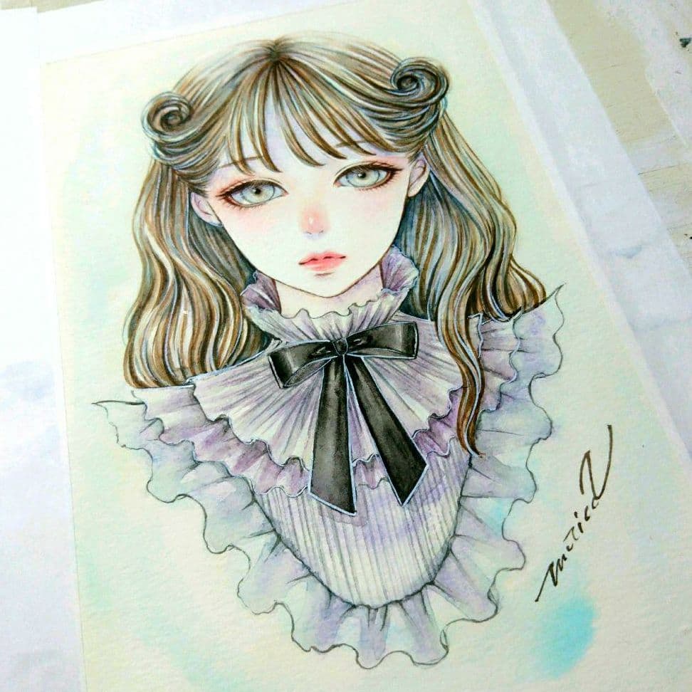 ポストカードプリント 手描きイラスト《 fast 》オリジナル 水彩画