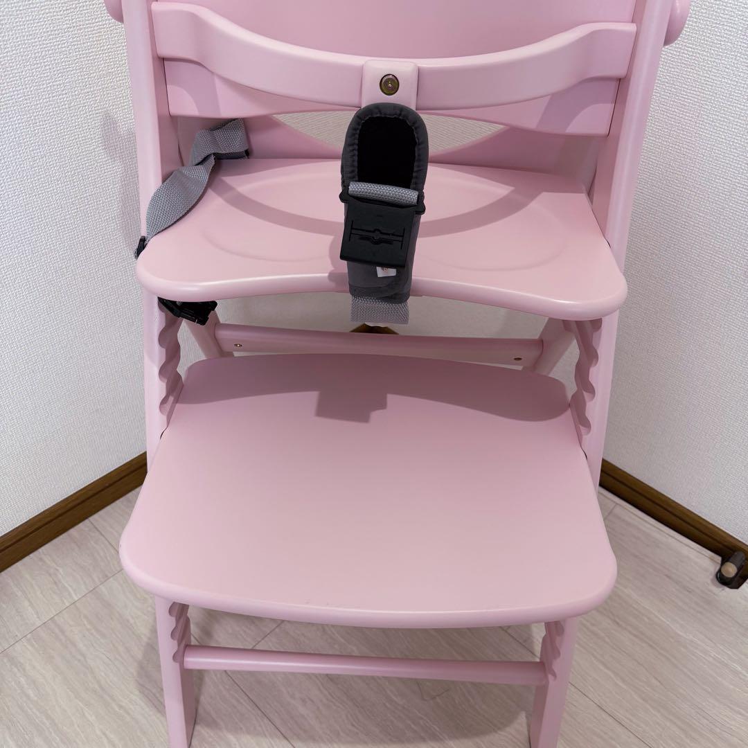 使用期間短】大和屋 アッフルソルベチェア ピーチ ベビーチェア - メルカリ