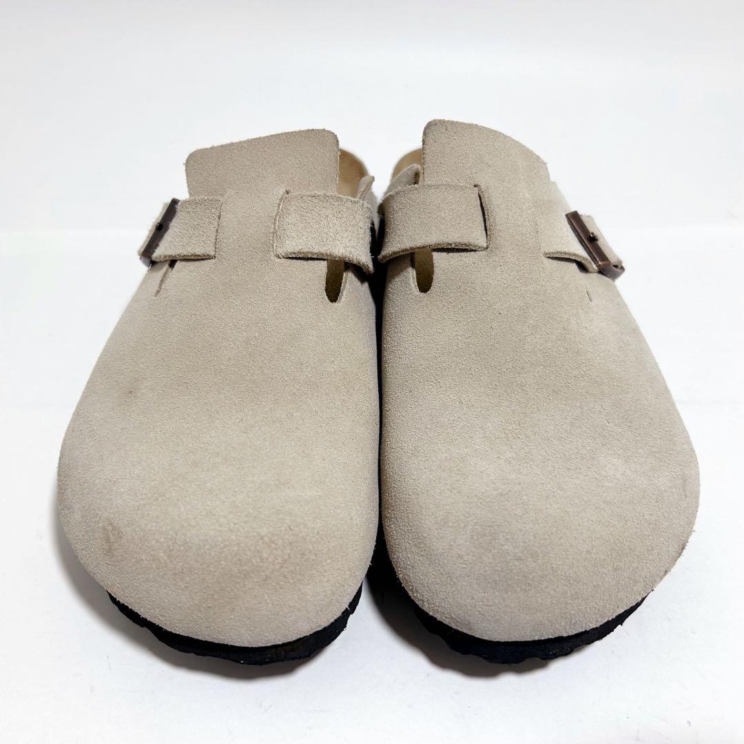 美品☆ビルケンシュトック ボストン スエード ベージュ系 ナロー幅 24.5cm