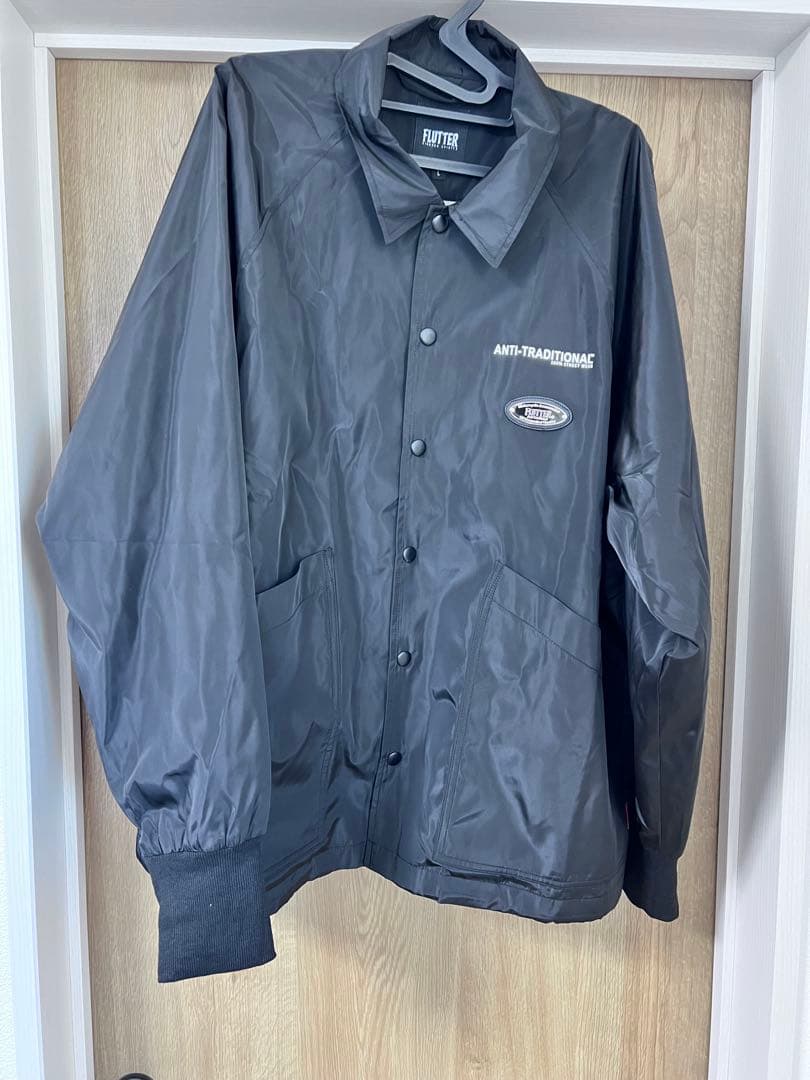 FLUTTER フラッター コーチジャケット ブラック　L FLUTTER(フラッター) The Dress Nylon Coach Jacket 4色(