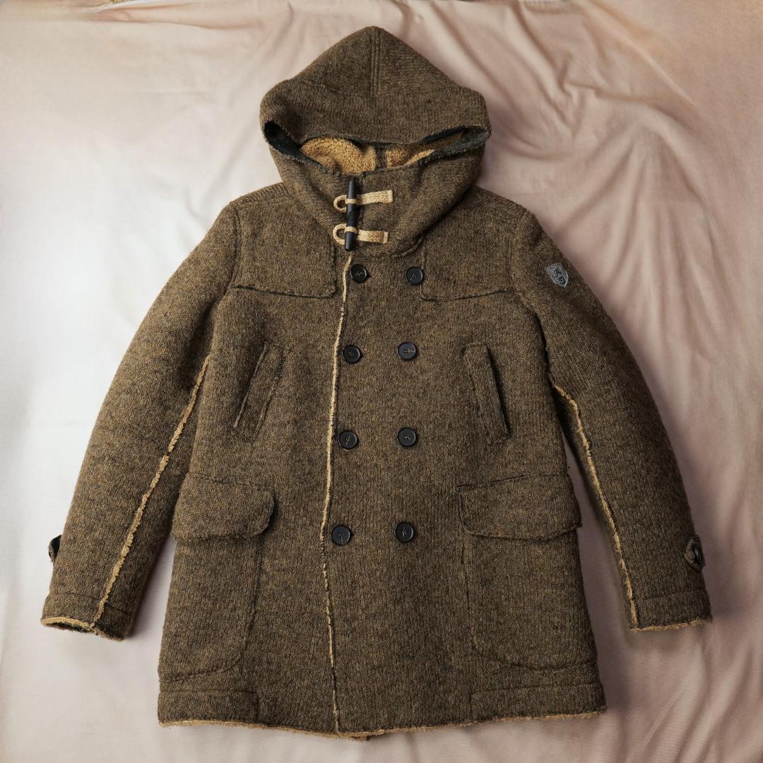 L.B.M.1911 ブラウン ウール ダッフルコート フード付き　【USED】
