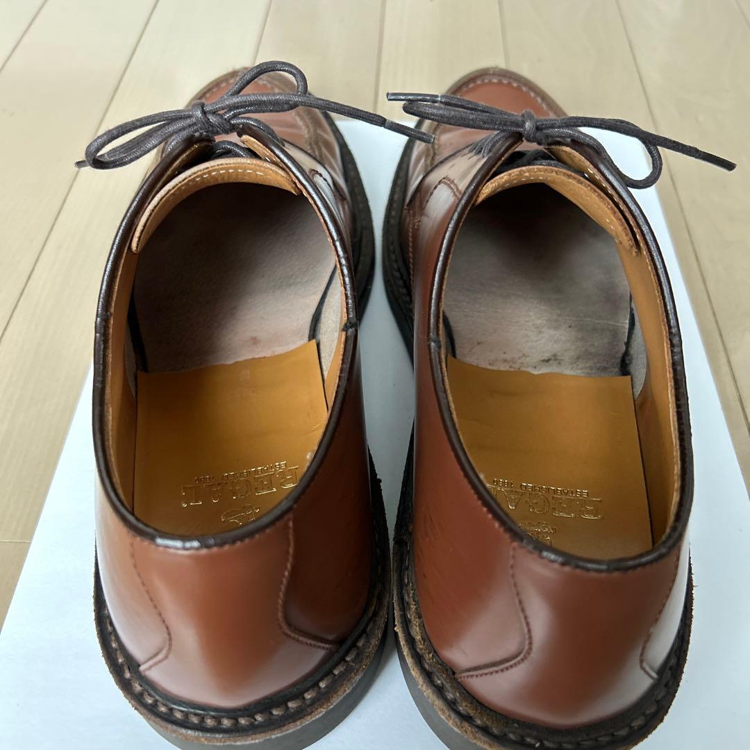 美品】REGAL リーガル ビジネスシューズ Uチップ 外羽根 JU15 茶色