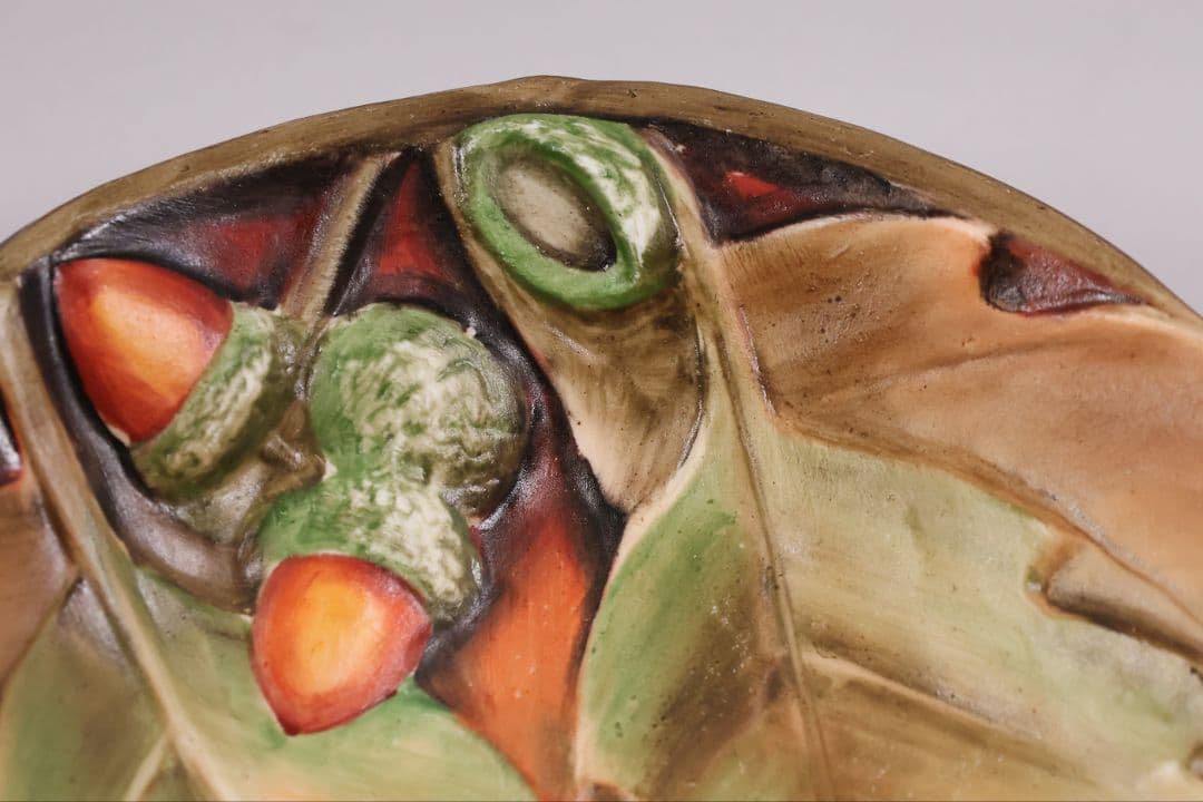 CM308】オールドノリタケ どんぐり 葉 皿 鉢 団栗 ナッツ 明治 陶磁器