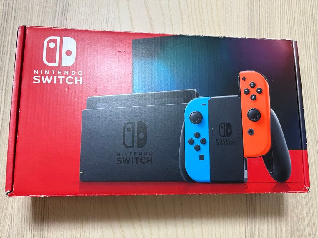保護ケース付き】Nintendo Switch 本体 青/オレンジ付属品完備