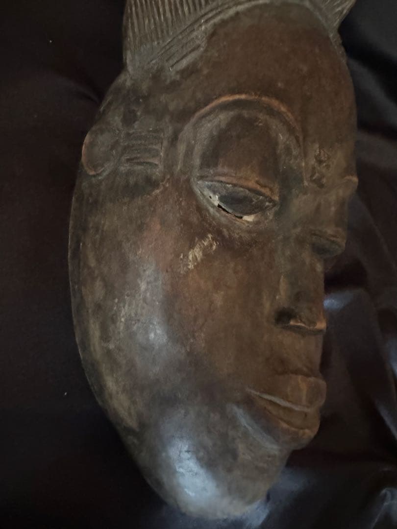 アフリカ コートジボワール バウレ族 木製 仮面／アンティーク - メルカリ