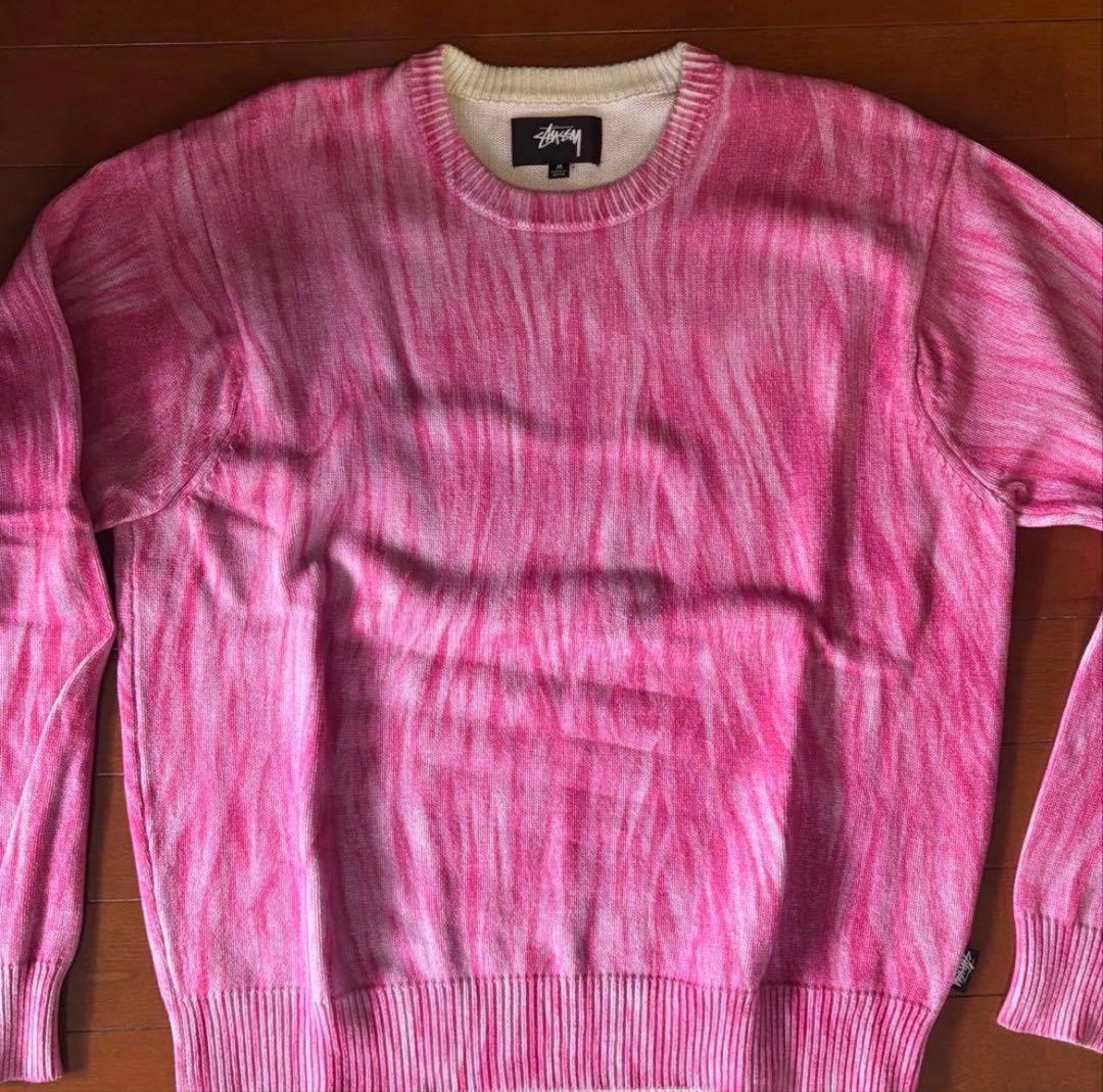トップス STUSSY printed fur sweater Stüssy Pink Printed Fur Sweater Stussy