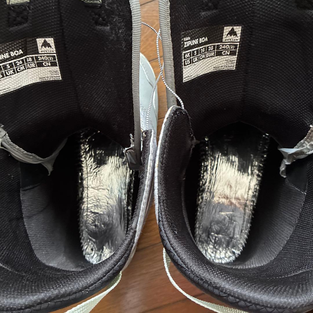 burton ZIPLINE 子ども用 スノーボードブーツ グレー