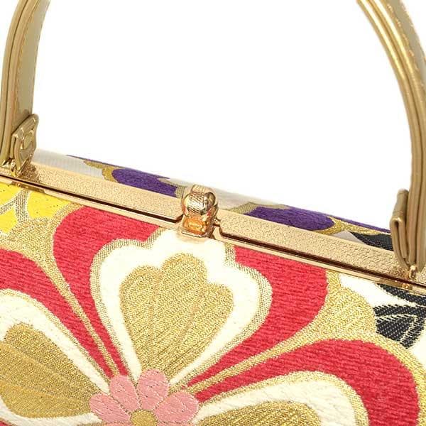 6617 L 振袖用 草履 バッグセット 正絹 西陣織 帯地 最高級 24cm