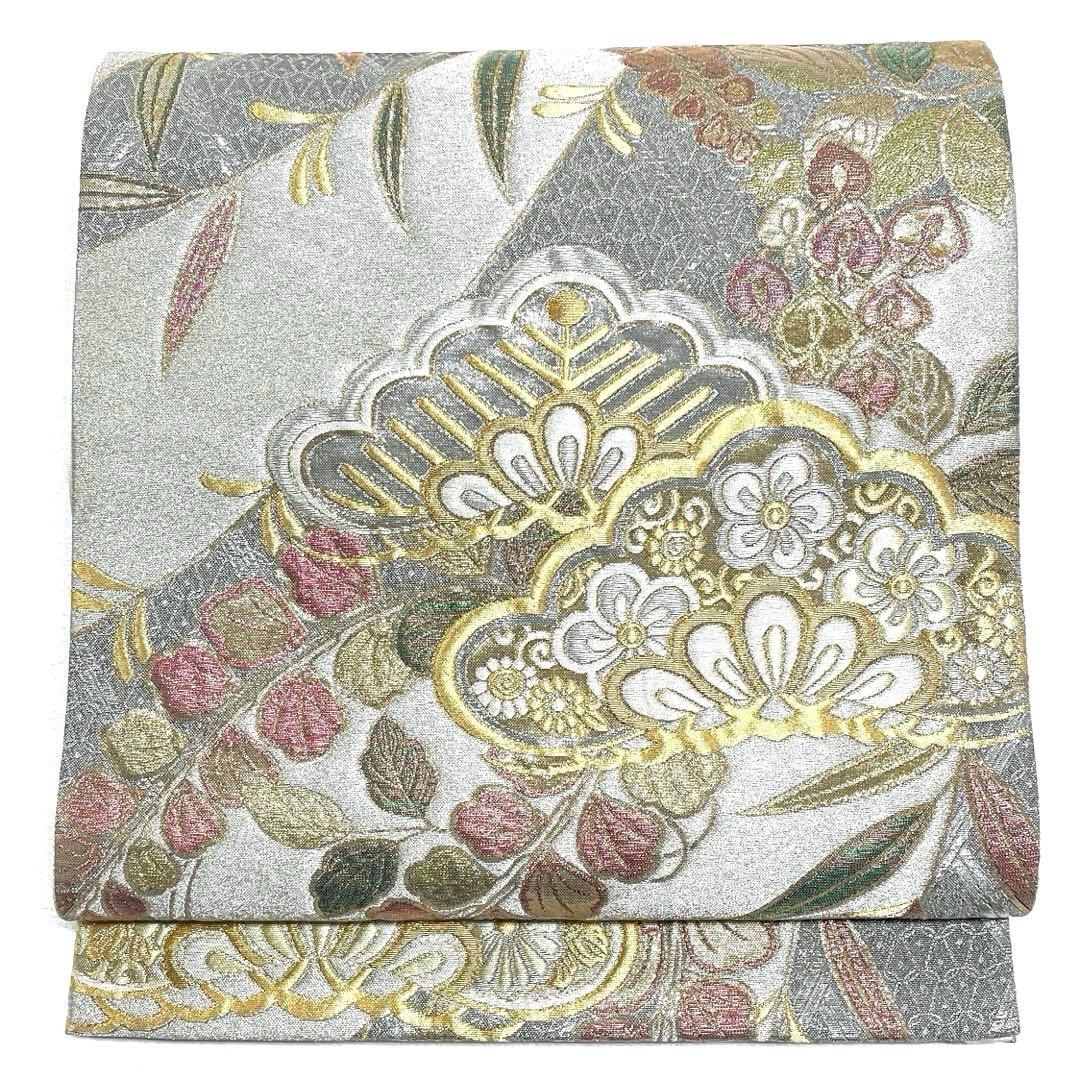 V875 ○高級 正絹 両面六通リバーシブル 袋帯 - メルカリ