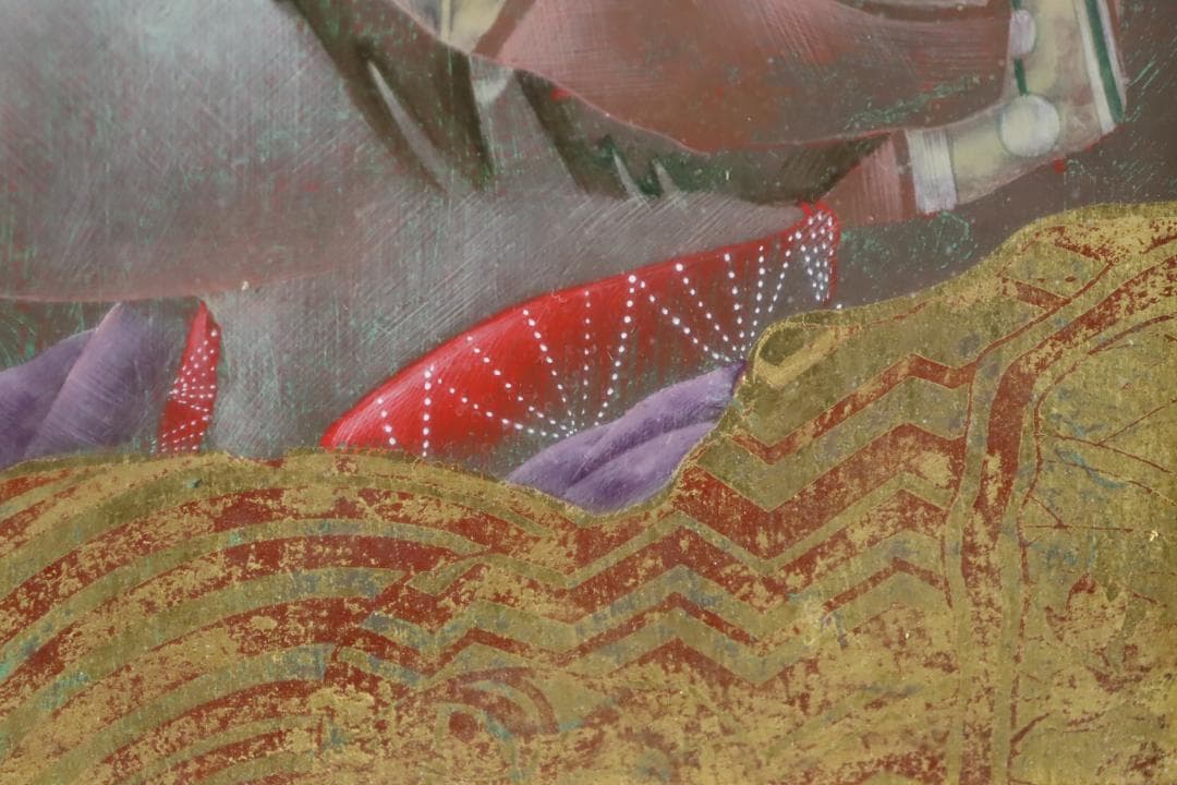 真作保証 智内兄助 「春の気」 アクリル3号 共シール 入手困難作家