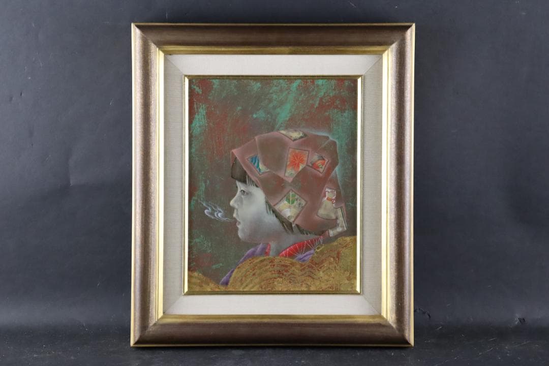 真作保証 智内兄助 「春の気」 アクリル3号 共シール 入手困難作家