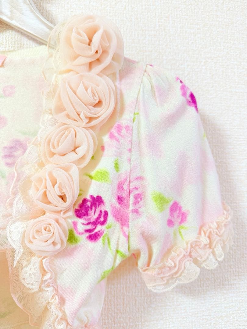 ジーザスディアマンテ ぼかし薔薇柄ボレロ フリルカーディガン 姫系