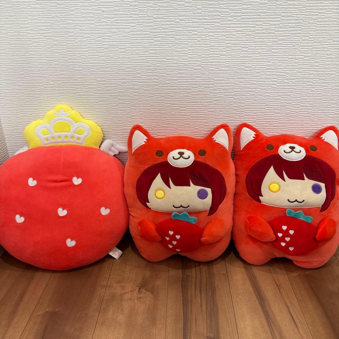 すとぷり 莉犬くん あにまるクッション いちごクッション 計3個セット