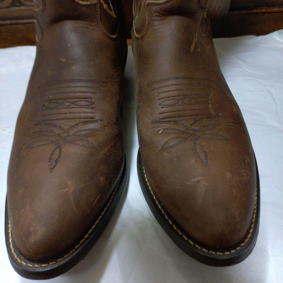 JUSTIN ウェスタンブーツ サイズ8 1/2 レザー 茶色 メンズ - メルカリ