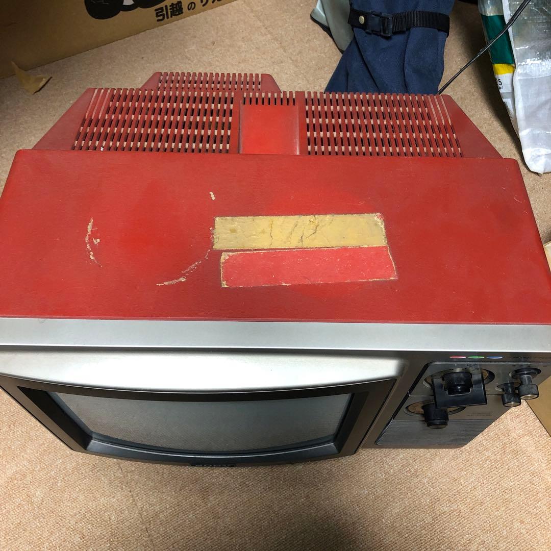 SONY KV-1368D ブラウン管テレビ 小型 レッド - メルカリ