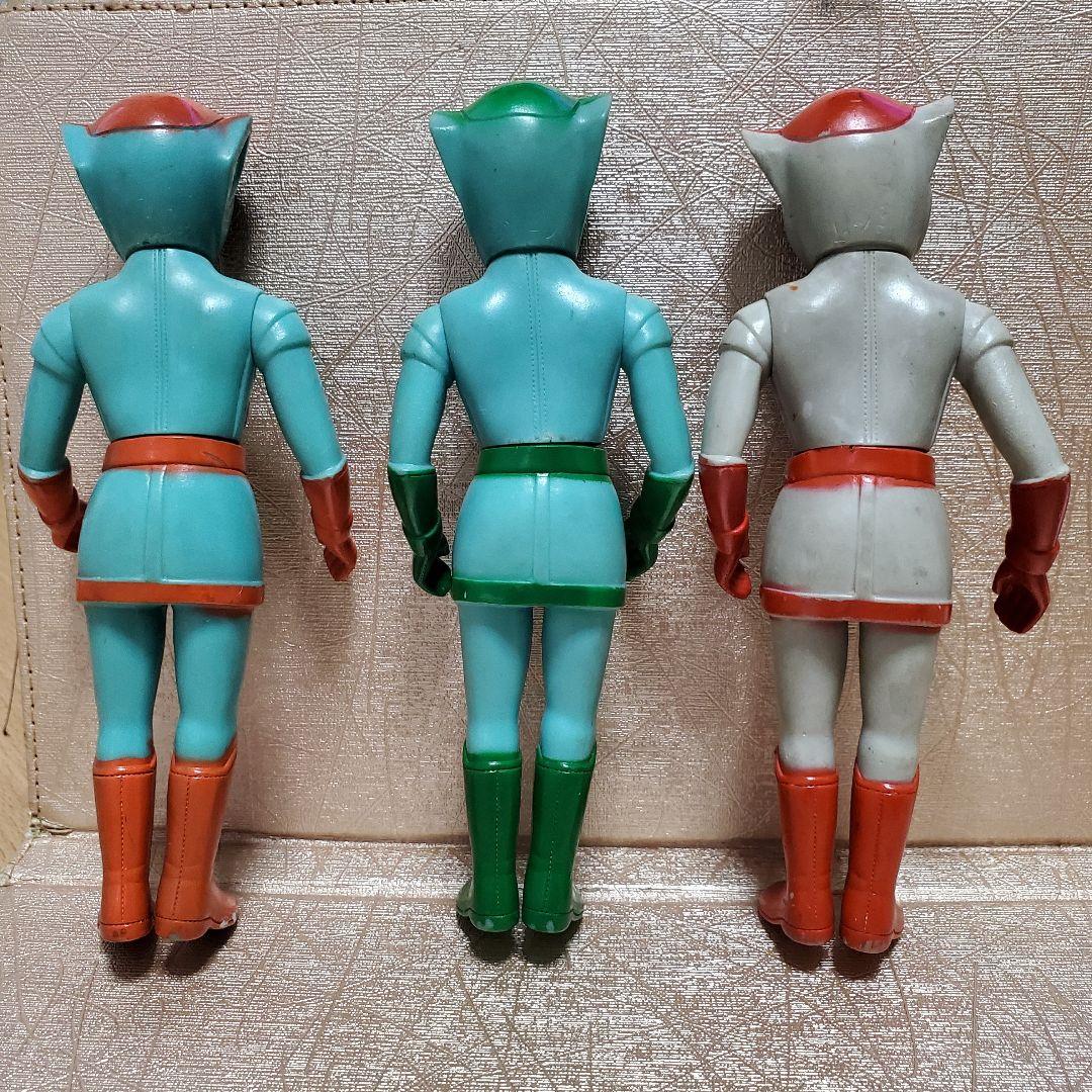 トリプルファイター ブルマァク ミドルソフビ 緑赤橙3体 当時モノ HG