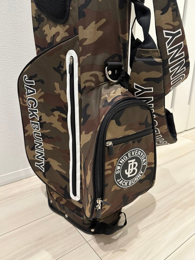 JACK BUNNY 迷彩 キャディーバッグ 9型 カモフラ柄 スタンド付き