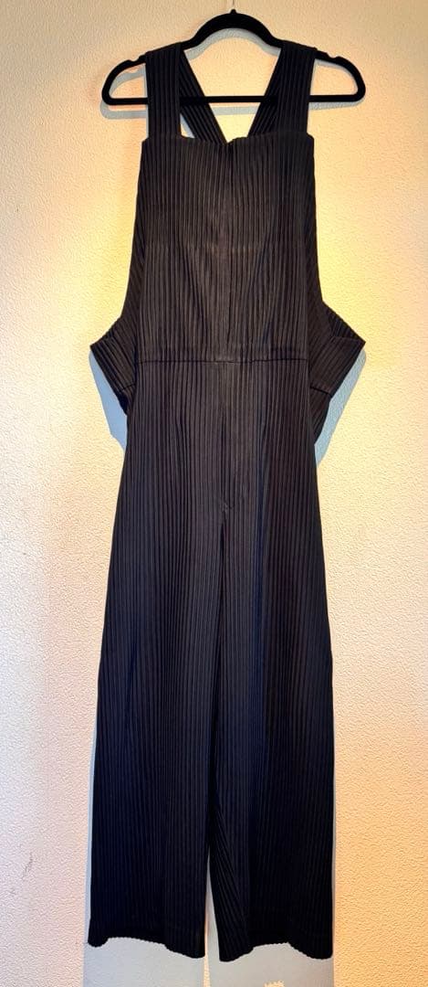 オムプリッセ　イッセイミヤケ　ブラックオーバーオール 楽天市場】オムプリッセイッセイ ミヤケ プリーツオーバーオール