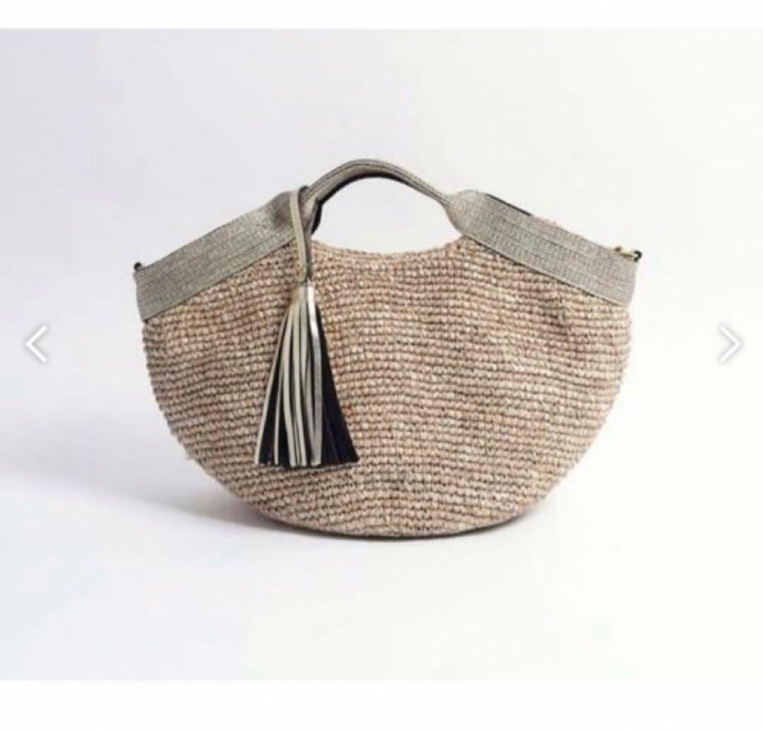 ☆お値下げ☆美品☆ BEAMS別注 ヴィオラドーロ 2wayラフィアトート