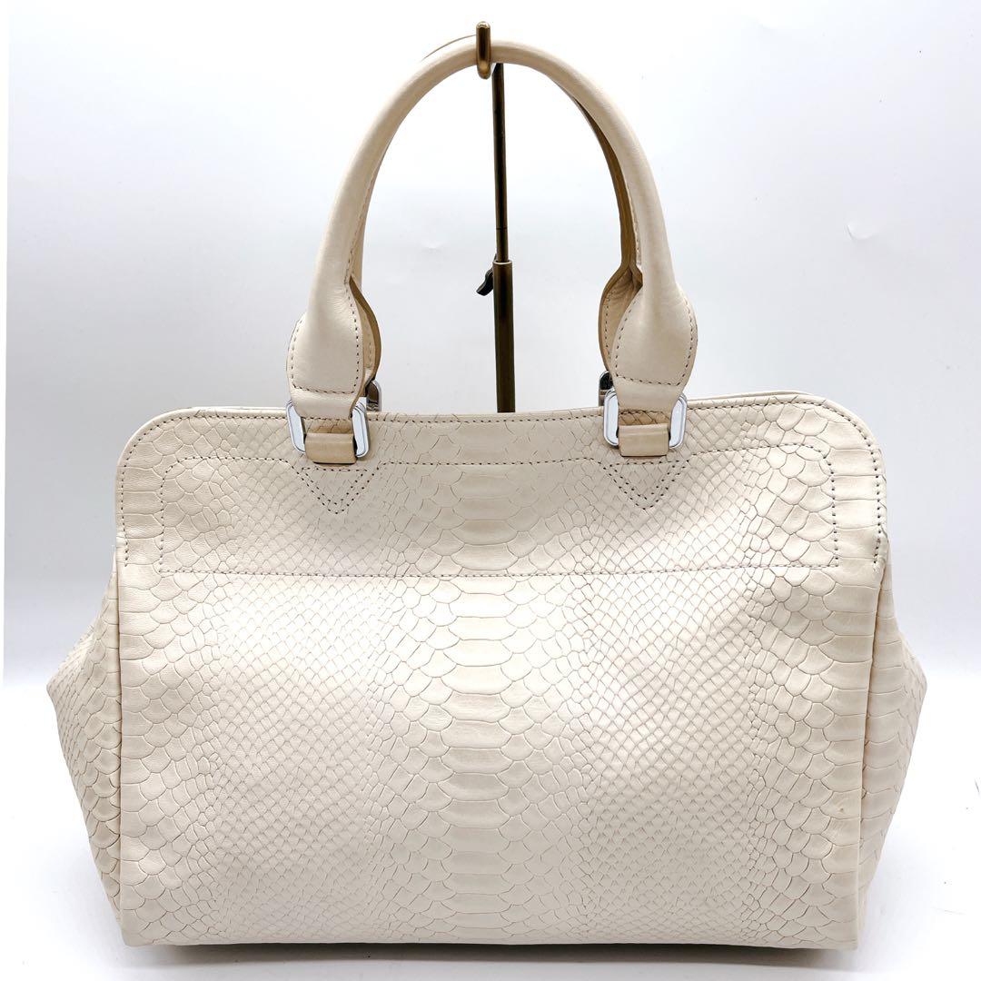 美品】ロンシャン 2way パイソン型押し ショルダーバック ギャビー