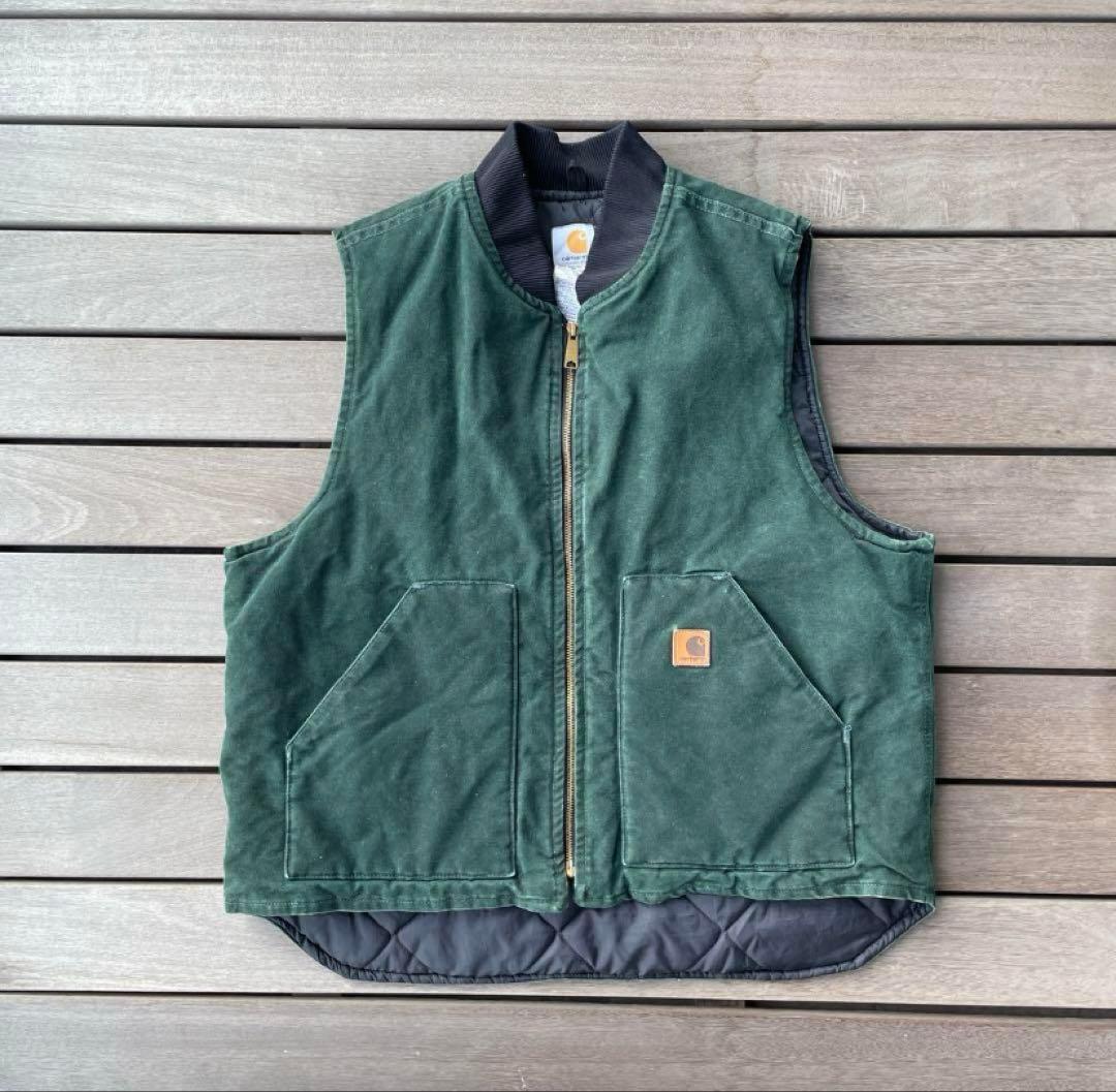 Carhartt カーハート V02 ベスト グリーン USA製 XL - メルカリ