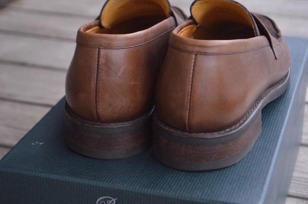 美品 PARABOOT DAX UK5 ダークブラウン ローファー - メルカリ