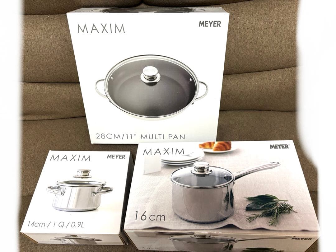 MEYER MAXIM マキシムSS オールラウンドパン 28cm 全３点セット マイヤー(Meyer) マキシム ディープパン3ピースセット – MEYER