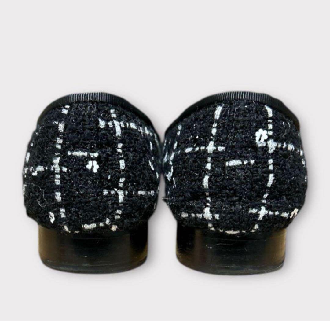 【CHANEL】☆美品☆23.5cm☆ブラック☆人気定番☆ツィードパンプス