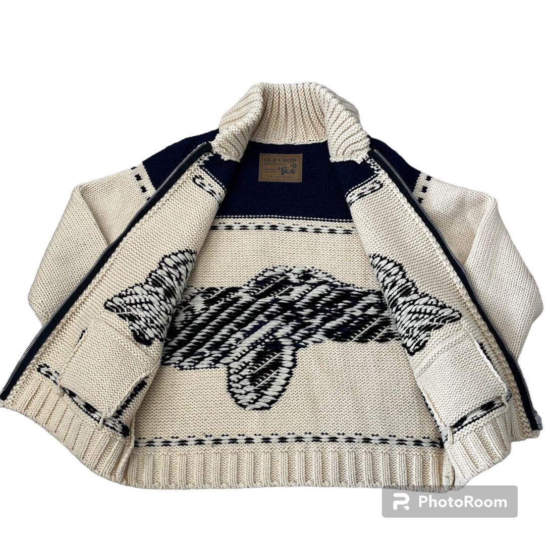 OLD CROW GLAD HAND カウチンニット L - メルカリ